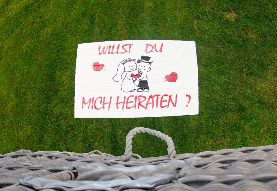 Ballonfahrten über Norddeutschland - Willst du mich heiraten?